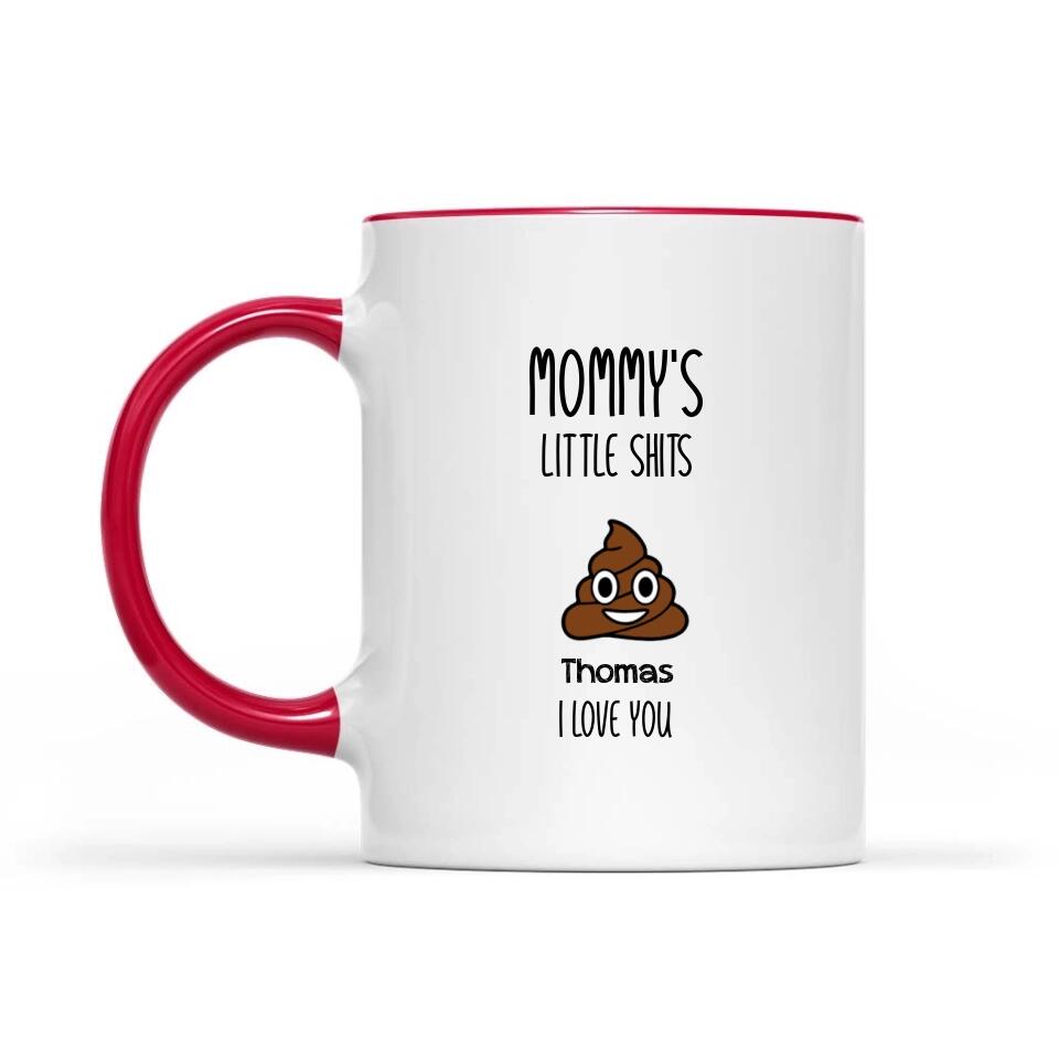 Gift For Mom Birthday Gift Mom Mug Mothers Day Gift From Daughter Son Kids, Personalized Mommy Little Shits Coffee Cup