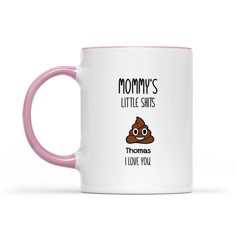 Gift For Mom Birthday Gift Mom Mug Mothers Day Gift From Daughter Son Kids, Personalized Mommy Little Shits Coffee Cup