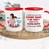 Gift For Her, Anniversary Gift For Girlfriend, Wife, Custom Anniversary Accent Mug, Personalized Funny Accent Mug
