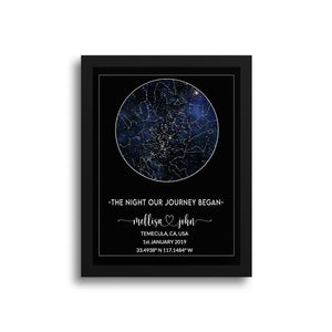 Gift for Boyfriend, Gift for Him, Husband Anniversary, Personalize Night Sky, Custom Star Map Gift