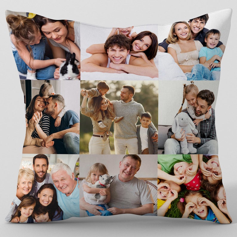 Personalised Photo Collage Pillow with Cushion, Photo Collage Pillow, Customised Pillow with Cushion, Personalized Photo Pillow