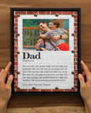 Personalized Dad Definition Canvas, Father's Day Gift Canvas, Personalized Gift For Dad Canvas Wall Art - Greatestcustom