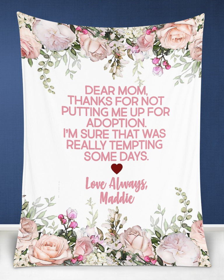 Mom Gift, Birthday Gift For Mom, Christmas Gift For Mom,Personalized Gift For Mom Fleece/Sherpa Blanket