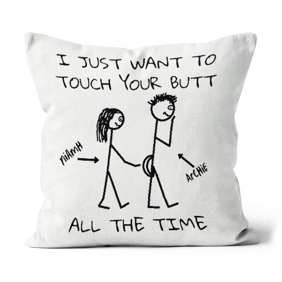 Valentine Gift For Boyfriend, Valentine Day Gift For Him, Funny Personalized Boyfriend Linen Throw Pillow