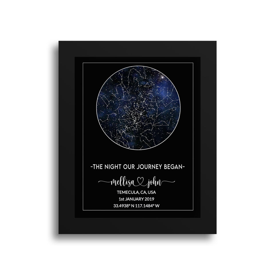 Gift for Boyfriend, Gift for Him, Husband Anniversary, Personalize Night Sky, Custom Star Map Gift