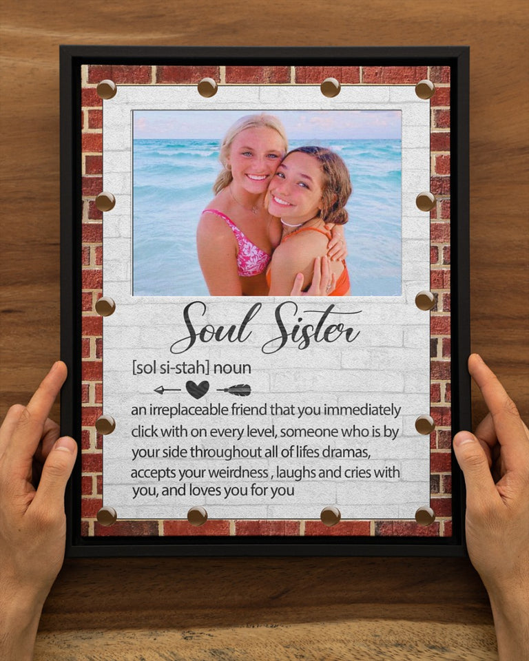 Soul Sister Canvas, Best Friend Definition Wall Art , Gift For Best Friend, Bestie Personalized Canvas