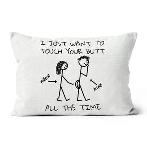 Valentine Gift For Boyfriend, Valentine Day Gift For Him, Funny Personalized Boyfriend Linen Throw Pillow