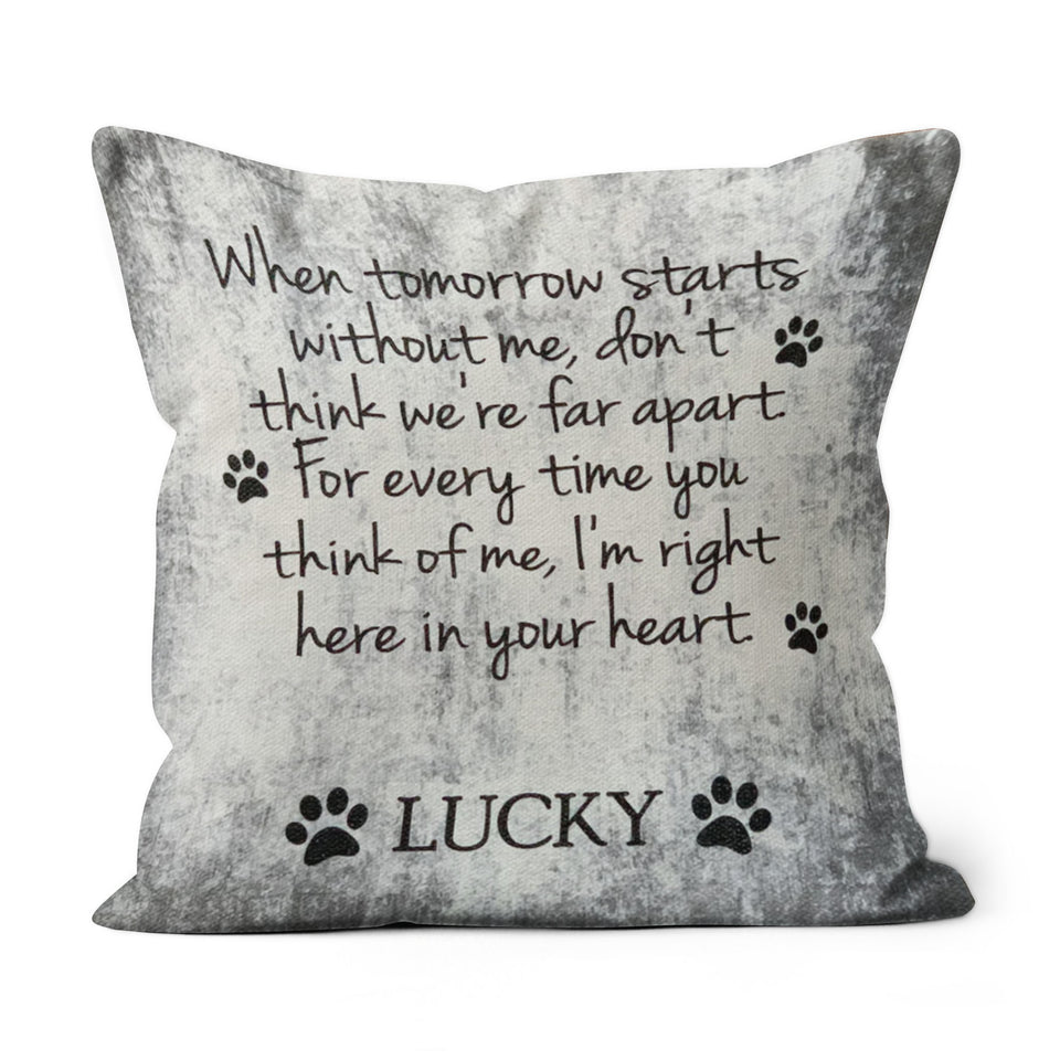 Pet Loss Gift, Dog Sympathy Gifts, Loss Of Pet Gift,Pet Sympathy Gifts, Loss Dog Gift Personalized Suede Throw Pillow