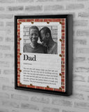 Personalized Dad Definition Canvas, Father's Day Gift Canvas, Personalized Gift For Dad Canvas Wall Art - Greatestcustom