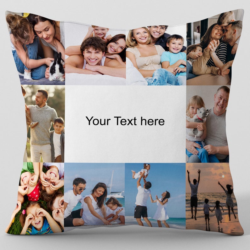 Personalised Photo Collage Pillow with Cushion, Photo Collage Pillow, Customised Pillow with Cushion, Personalized Photo Pillow