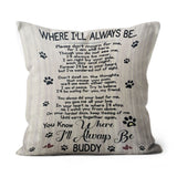 Pet Loss Gift, Loss Of a Dog Poem, Dog Rainbow Bridge, Waiting At The Door Suede Throw Pillow