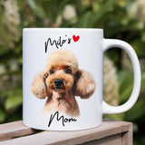 Custom Dog Mom Coffee Mug Dog Lovers Gift Personalized Pet Mug Your Dog on Coffee Cup Dog Mom Gift Mug