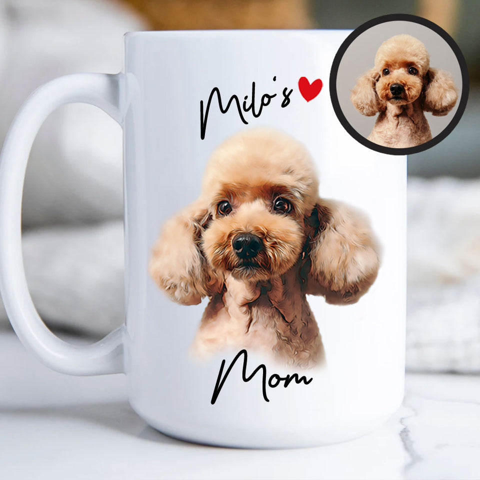 Custom Dog Mom Coffee Mug Dog Lovers Gift Personalized Pet Mug Your Dog on Coffee Cup Dog Mom Gift Mug