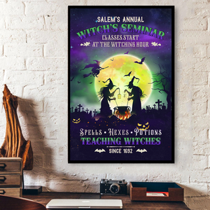Witch's Seminar Halloween Premium Poster Print, Home Decoration