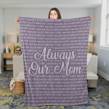 Custom Name Blanket, Mom Personalized Blanket, Mother's Day Blanket, Gift for Mom