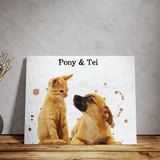 Custom Printed Pet Portrait, Memorial Pet Gift, Unique Pet Canvas Print