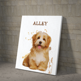 Custom Printed Pet Portrait, Memorial Pet Gift, Unique Pet Canvas Print