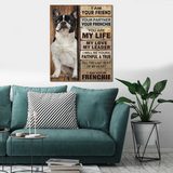 Frenchie Dog Premium Wall Art Canvas, Dog Mom Dog Dad Gift, Pet Owner Gifts, Custom Dog Portrait Canvas