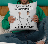 Funny Valentine Pillow Gift For Boyfriend, Valentine Day Gift For Him, Funny Personalized Boyfriend Canvas Throw Pillow