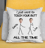 Funny Valentine Pillow Gift For Boyfriend, Valentine Day Gift For Him, Funny Personalized Boyfriend Canvas Throw Pillow