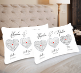 Hello, Will You, I Do, Heart Maps Pillow, Anniversary Wedding Gift, Valentine Gift For Wife, Gift For Couple, Gift For Her, Couple Pillow