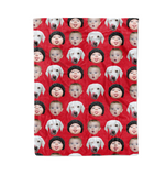 Custom Baby Faces Blanket, Custom Pet Face Blanket, Funny photo Blanket, Custom Blanket, Baby Face Sherpa/Fleece Blanket