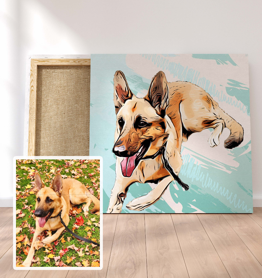 Custom Pet Canvas, Custom Pet Portrait, Pet Portrait Canvas, Dog canvas, Custom Dog Portrait, Custom Pet Painting Print, Custom Dog Painting Print