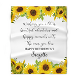 Personalized Teacher Retirement Gift, Nurse Retirement Gift, Retirement Gift for Coworker, Retirement Fleece/Sherpa Blanket