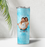 Personalized Best Friend Photo on Tumbler, Bestie Skinny 20oz Tumbler - GreatestCustom