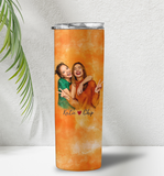 Personalized Best Friend Photo on Tumbler, Bestie Skinny 20oz Tumbler