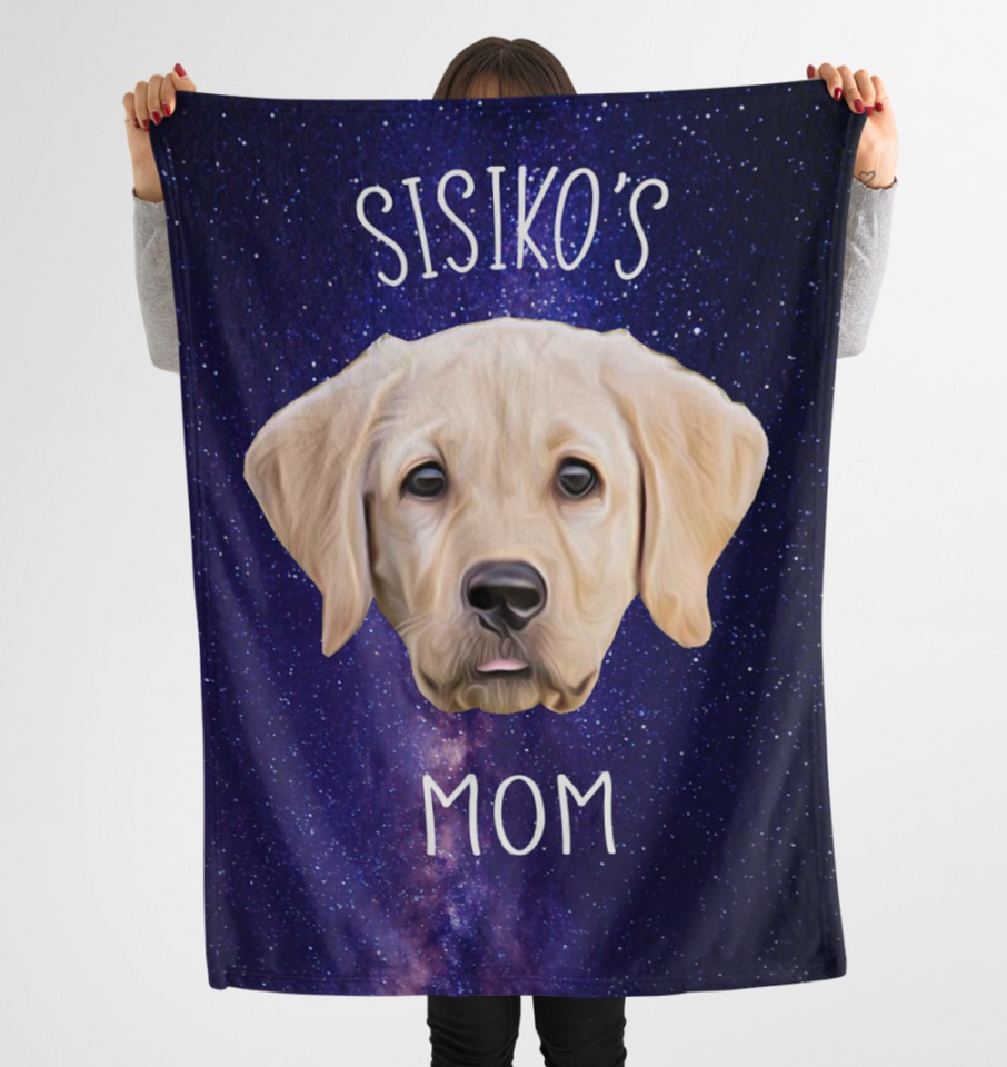 Personalized Custom Dog Face Photo Dad Mom Funny Blanket - GreatestCustom