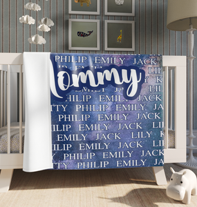 Personalized Family Name Mommy Glaxy Blanket