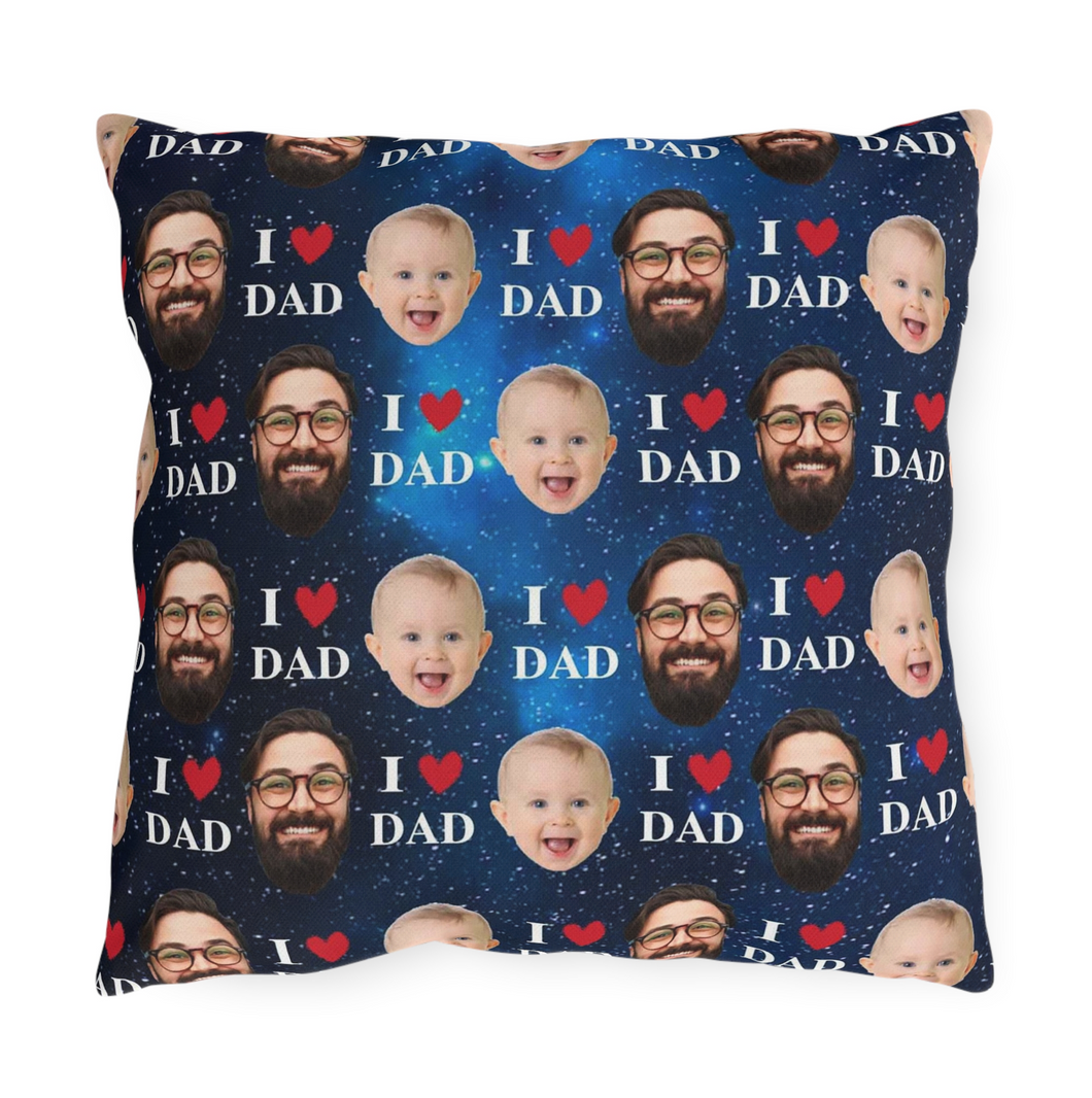 Personalized Pillow for Dad, Dad Galaxy Pillow, Father's Day Pillow, I Love Dad Pillow