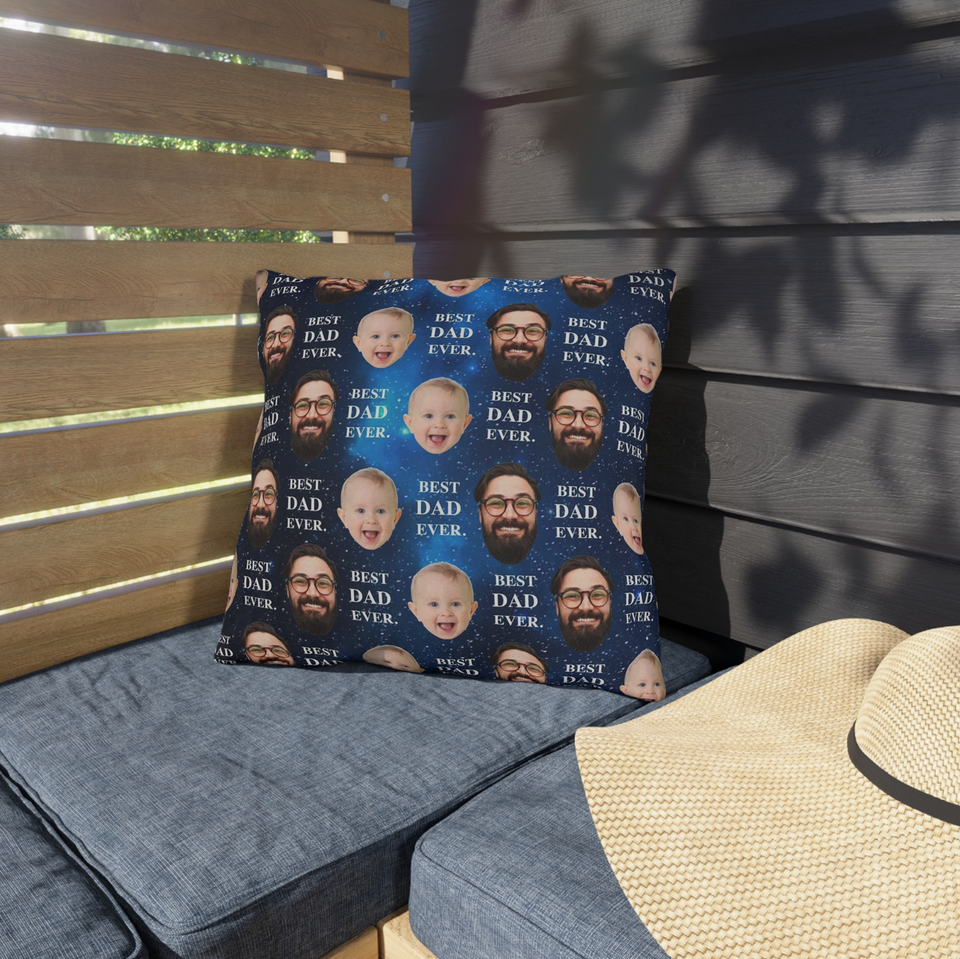 Father's Day Pillow, Personalized Pillow for Dad, Best Dad Ever Galaxy Pillow