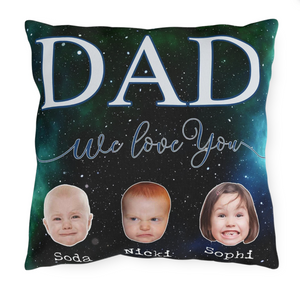Personalized Pillow for Dad, Dad We Love You Pillow, Father's Day Gift for Dad Pillow