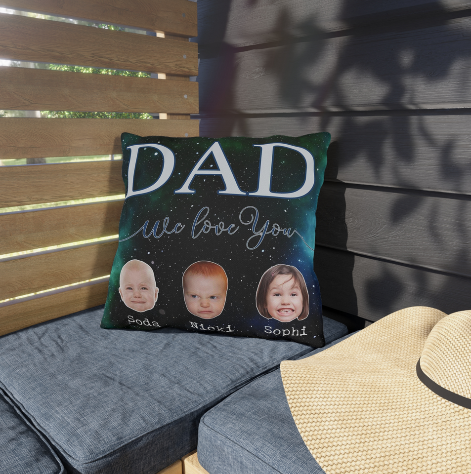 Personalized Pillow for Dad, Dad We Love You Pillow, Father's Day Gift for Dad Pillow