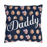 Personalized Pillow for Dad, Kids Face Photo Pillow, Gift for Father's Day Pillow