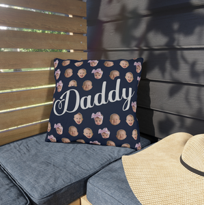 Personalized Pillow for Dad, Kids Face Photo Pillow, Gift for Father's Day Pillow