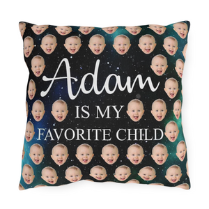 Funny Mom Personalized Pillow, Favorite Child Pillow, Gift for Mom Pillow