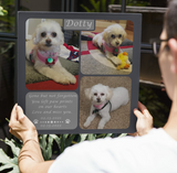 Dog Memorial With Photo Collage Canvas, Pet Memorial Gift, Dog Loss Gift Portrait, Custom Pet Portrait