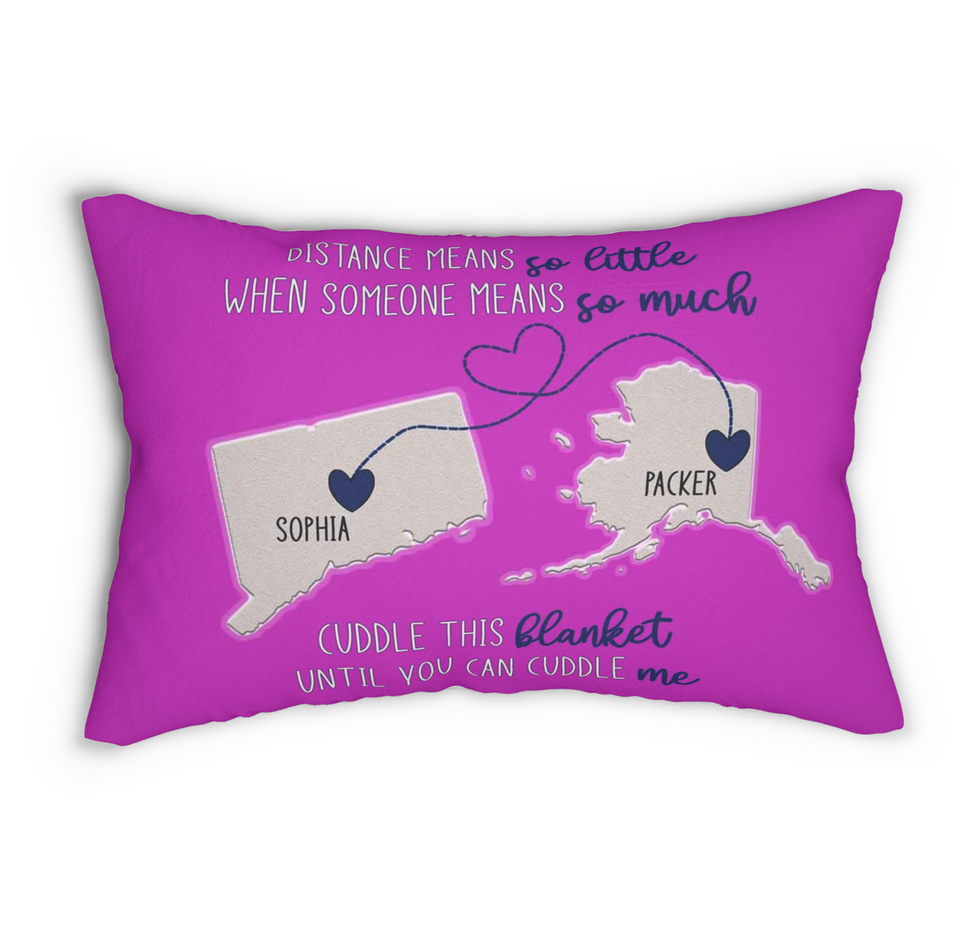 Pillow Gift for Boyfriends Girlfriends, Long Distance Relationship Gift Pillow