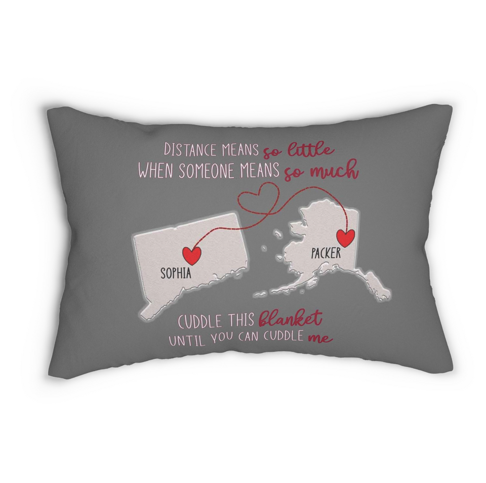 Pillow Gift for Boyfriends Girlfriends, Long Distance Relationship Gift Pillow