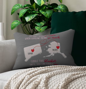 Pillow Gift for Boyfriends Girlfriends, Long Distance Relationship Gift Pillow