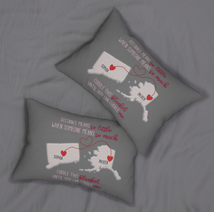 Pillow Gift for Boyfriends Girlfriends, Long Distance Relationship Gift Pillow