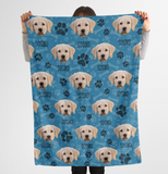 Upload Dog Photo on Blanket, Gift for Dog Lovers Personalized Blanket