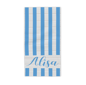 Personalized Striped Beach Towels, Custom Beach Towels