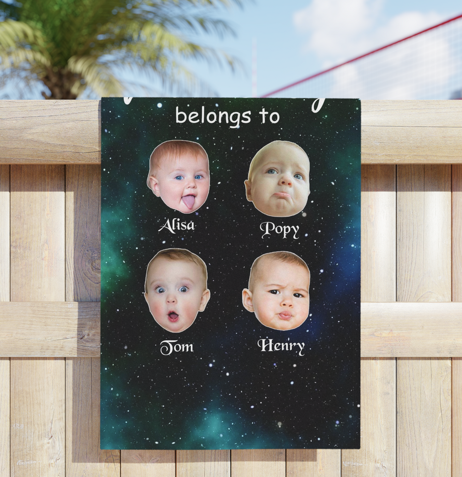 Funny Beach Towels for Mom, Personalized Mom This Mommy Belongs To Beach Towels