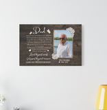 Personalized Photo Memorial Gift For Loss Of Father, Bereavement Gifts, Remembrance Gifts Canvas Wall Art
