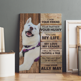 Personalized Husky Dog Premium Wall Art Canvas, Gift For Dog Lovers, Custom Dog Wall Art