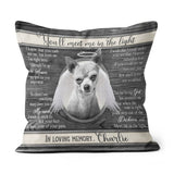 Pet Loss Gift, Rainbow Bridge Dog, Dog Sympathy Gifts, Loss Of Pet Gift,Pet Sympathy Gifts, Loss Dog Gift Personalized Suede Throw Pillow